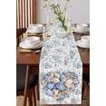 thumbnail image 4 of Ldtrchee Blue Summer Coastal Table Runner 90 Inches, Nautical Beach Shell Coral Starfish Bed Runner Dresser Scarves Tabletop for Indoor Outdoor Parties/Ceremony/Banquet, 13" x 90", 4 of 8