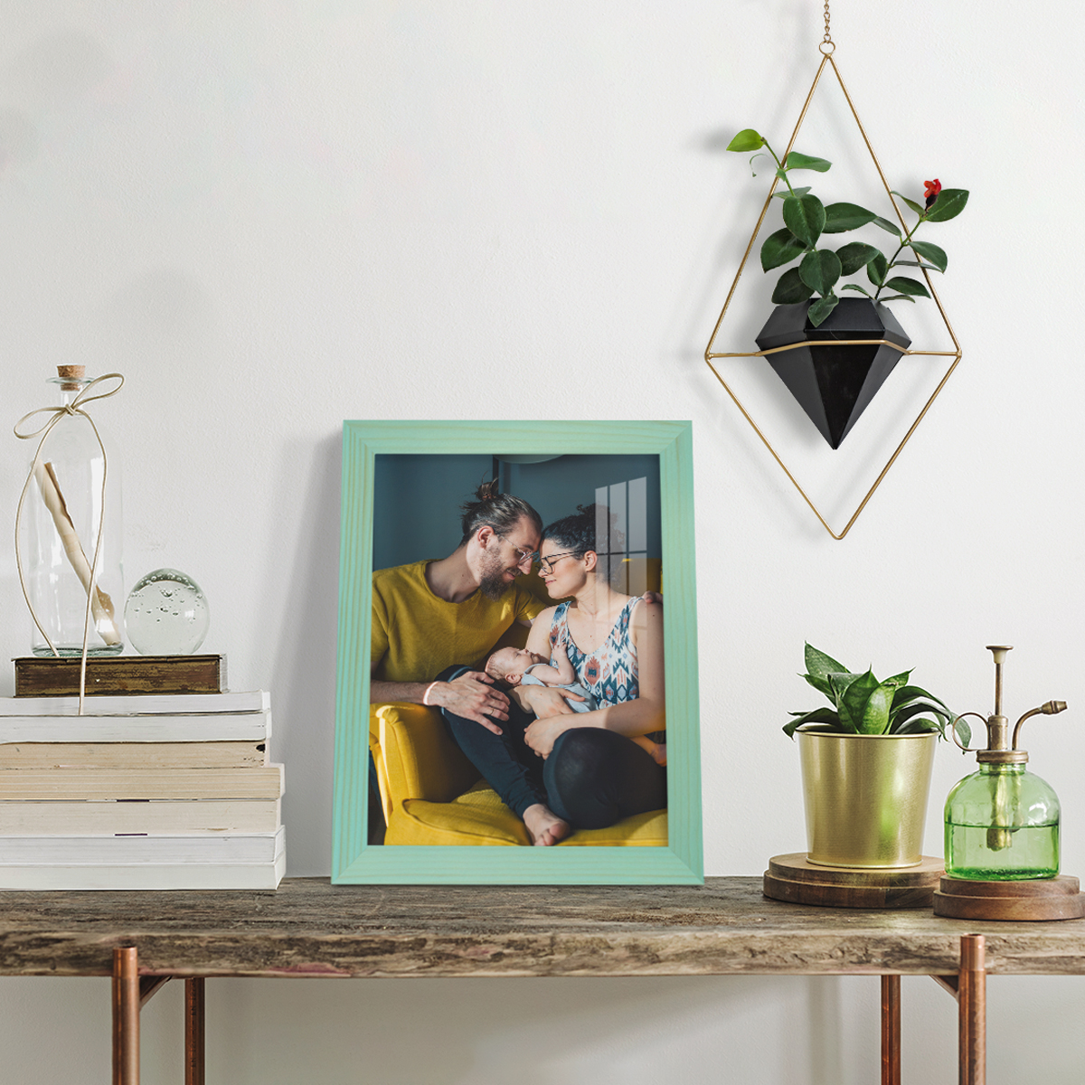 8x10 Wood Grain Picture Frame - Palegreen