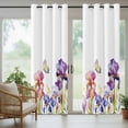 thumbnail image 6 of Easter Blue Outdoor Curtains for Patio Waterproof, Irises Butterfly Summer Floral Grommet Curtains for Porch Outside Privacy Drape for Gazebo Garden Pergola, 2 Panels, 54x108in, 6 of 9