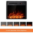 thumbnail image 2 of WAMPAT Foyer Électrique Encastré 18 Pieds' Autoportant avec Télécommande, Foyer de VR pour Meuble Télé avec 5 Flammes Réglables et Minuterie, Petit Poêle Électrique pour Chambre et Bureau, 1400 W, Noir, 2 of 6