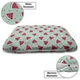 thumbnail image 3 of Fruit Pet Bed, Watermelon Slices on Pastel Colored Background Pop Art Fresh Food, Chew Resistant Pad for Dogs and Cats Cushion with Removable Cover, 24" x 39", Almond Green Dark Coral, by Ambesonne, 3 of 4