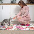 thumbnail image 3 of Pioneer Flower Floral Print Pattern Kitchen Rugs Sets Of 2,Anti Fatigue Kitchen Mat Rugs Non Slip Washable,Decorative Kitchen Floor Mats for Kitchen,Sink,Laundry,17"x30"+17"x47", 3 of 7