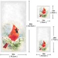 thumbnail image 3 of Dreamtimes Cardinal on Branch Christmas Soft Set of 3 Towels, 1 Bath Towel+1 Hand Towel+1 Washcloth, Ideal Decor for Bathroom, Hotel, Gym, Spa and Beach, 3 of 6