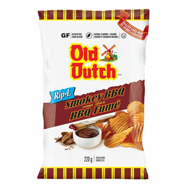Old Dutch Ripple Smokey BBQ Potato Chips