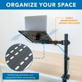 thumbnail image 5 of Mount-It! Laptop Desk Mount, Black with Cooling Tray, Holds up to 17" Screen Size., 5 of 11
