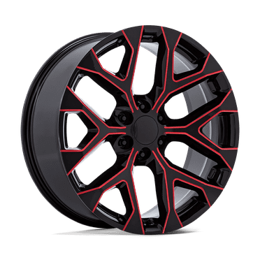 Performance Replicas Cast Aluminum Wheel PR177 22x9 6x5.5 G-BLK RED-MILL 24mm, 177MR-2295824