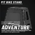 thumbnail image 4 of Polisport Foldable Pit Bike Stand - Lightweight, Heavy-Duty Motocross Stand for Dirt Bikes, MX, Off-Road Motorcycles - Compact, Portable, 552 lb Capacity - FIM Podium Official Stand - Black, 4 of 9