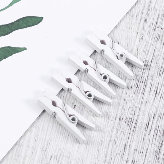 Raindrops 100Pcs Small Clothe Pin Photo Clips for Doll House Displays and Baby Showers