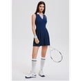 thumbnail image 2 of Top-kevin Women Pleated Tennis Skirt Set Two Piece Racerback Golf Outfits High Waisted Pickleball Skirt with Shorts, 2 of 7