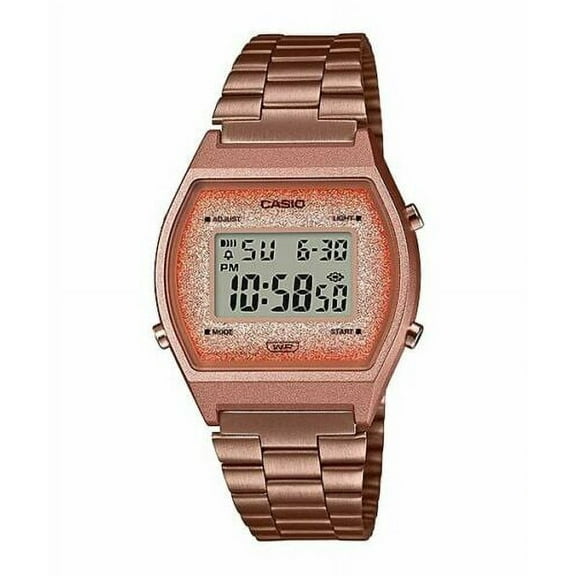 Casio Digital B640WCG-5D Rose Gold Ion Plated Stainless Steel Band Watch