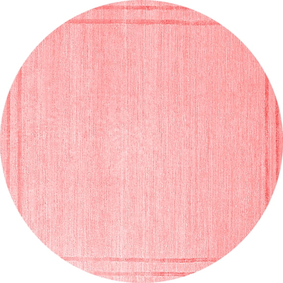 Ahgly Company Indoor Round Solid Red Modern Area Rugs, 4' Round