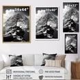 thumbnail image 4 of Designart "Mountain Dreams In Black And White Tree Lines" Animals Eagle Canvas Art Print, 4 of 7