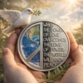 thumbnail image 6 of HBYJLZYG World Calm Commemorative Coin, Sturdy Metal Material with Fine Detailing, Meaningful Unity & Calm Theme Collectible, 6 of 6