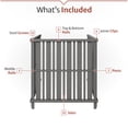 thumbnail image 3 of Enclo Privacy Screens EC18026 3.5ft H x 3.4ft W x 3.6ft L Roanoke Freestanding WoodTek Vinyl Charcoal Color Outdoor Privacy Screen, Perfect to Conceal Air Conditioning Units (3-Panels), 3 of 9