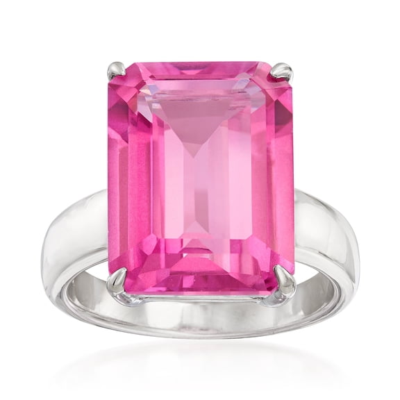 Ross-Simons 12.00 Carat Pink Topaz Ring in Sterling Silver, Women's, Adult