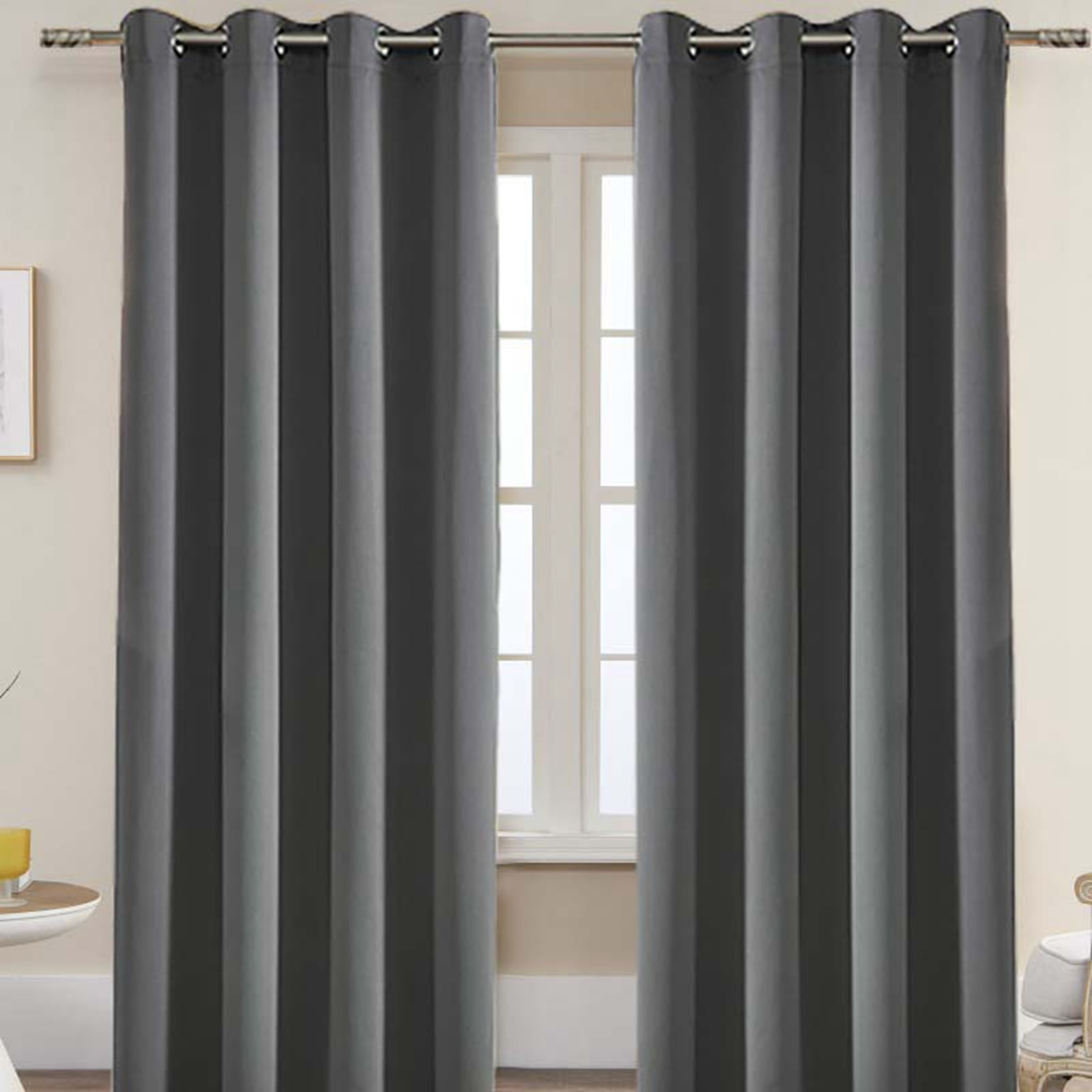 Polyester Solid Color Thickened Blackout Curtain Heat Insulating High Precision Window Drapes for Home