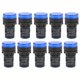 thumbnail image 1 of 10Pcs Blue LED Signal Light AD16‑22DS High Brightness LED Indicator for EquipmentAC/DC110V, 1 of 4