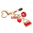 thumbnail image 4 of Viveous Creative Fashion Red Lip Keychain Sparkly Rhinestones Keychain Bling Crystal Car Keychain Women Purse Charms Handbag Hanging Ornament Backpack Keychain, 4 of 10