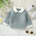thumbnail image 6 of SXcggal Toddler Baby Girl Boy Knit Sweater Turn Down Collar Long Sleeve Pullover Sweatshirt Fall Winter Clothes Warm Beautiful Soft Girls Sweaters, 6 of 7