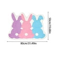 thumbnail image 3 of Horivan Easter Egg Floor Mat Non Slip Waterproof Indoor Outdoor Rug for Porch Entryway Home Decor Spring Holiday Rabbit Welcome Doormat Irregular Shaped, 3 of 9