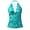 EliteGoogv#Mint Green-134, variant on One Piece Women Tankini Top Halter Neck Tropical Floral Print Ruched Modest Swimwear Top Separates For Beach Vacation,Mint Green,L