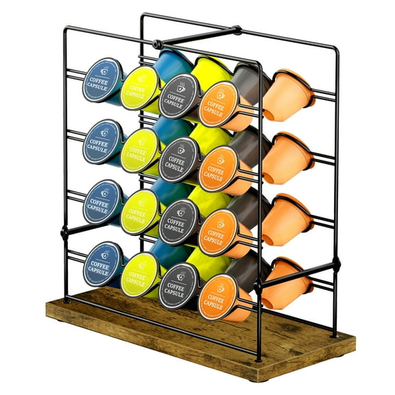 Coffee Pod Rack Coffee Storage Rack Modern K Capsule Rack with 32 Coffee Capsules Coffee Capsule Storage for Home Office Kitchen Countertop