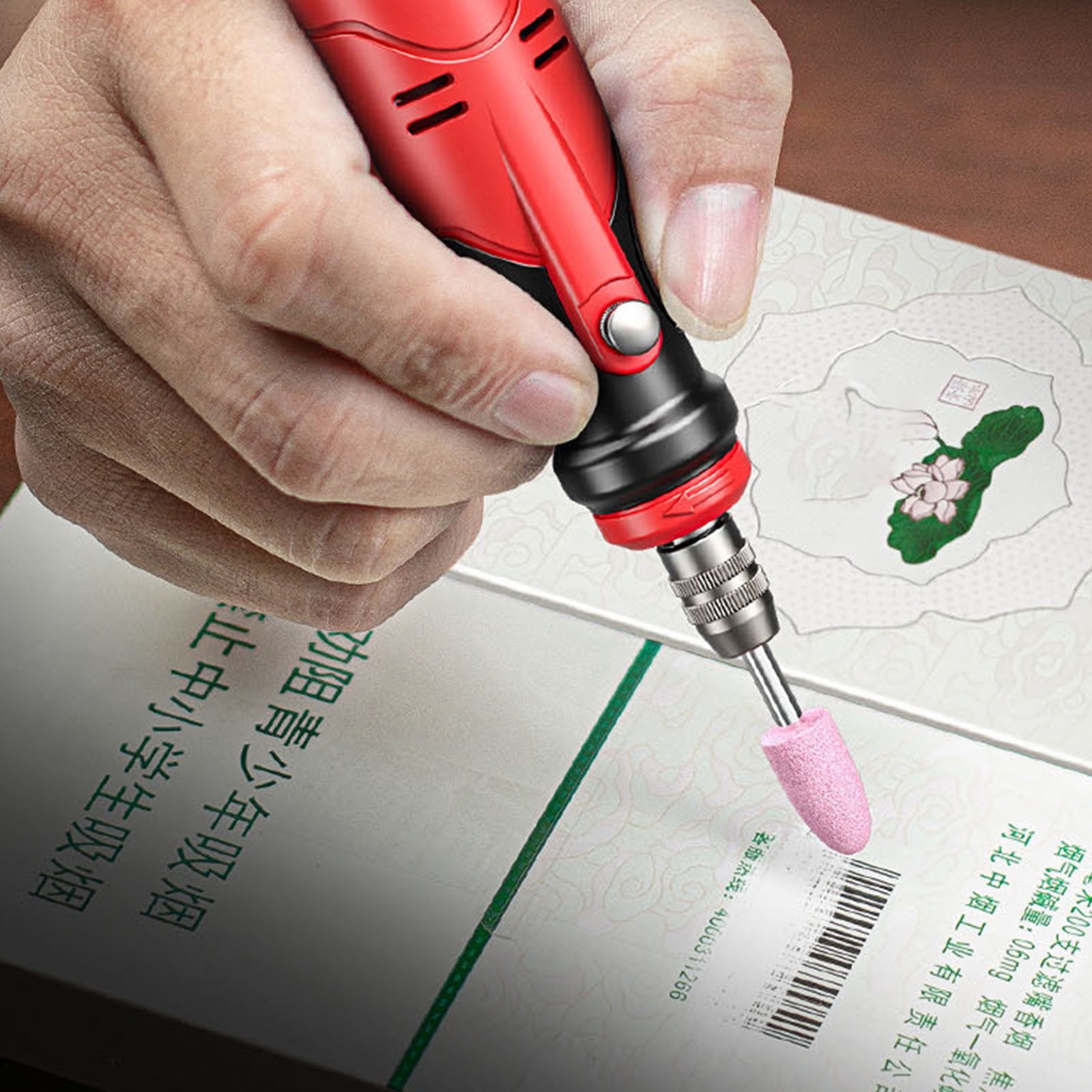 Portable Jade Engraving Pen Machine 3Speed Electric Grinder Tool Efficient Heat Dissipation For Stone Projects