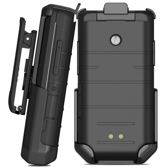 Holster for CAT S22 Flip Phone, Nakedcellphone Black [Rotating/Ratchet] Belt Clip Holder Case