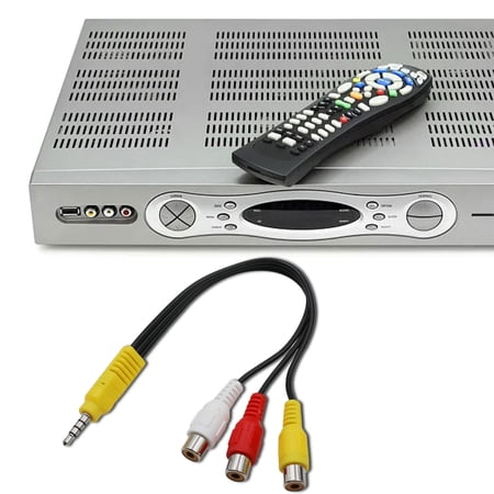3.5mm to RCA AV Adapter Cable Female Audio Video Converter Red White Yellow for TV Monitor Projector Gaming Console Set Top Box