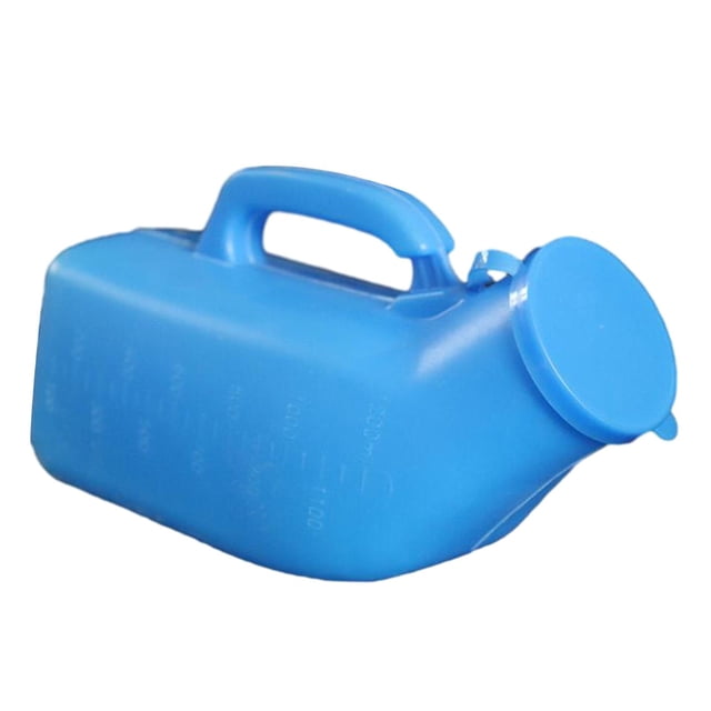 Botella de orina masculina, contenedor urinario portátil a prueba de fugas para hombres, orinal masculino, orina Azul
