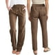 thumbnail image 1 of Pantalones casuales de algodón liso para mujer: con bolsillos, largo, adecuados para la oficina, las vacaciones o las citas, tallas reales, para todas las estaciones, 1 of 7