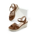 thumbnail image 7 of DREAM PAIRS Espadrille Dressy Wedge Sandals, Women's Platform Sandals Casual Summer, Comfortable High Heeled Wedges with Adjustable Buckle, 7 of 7