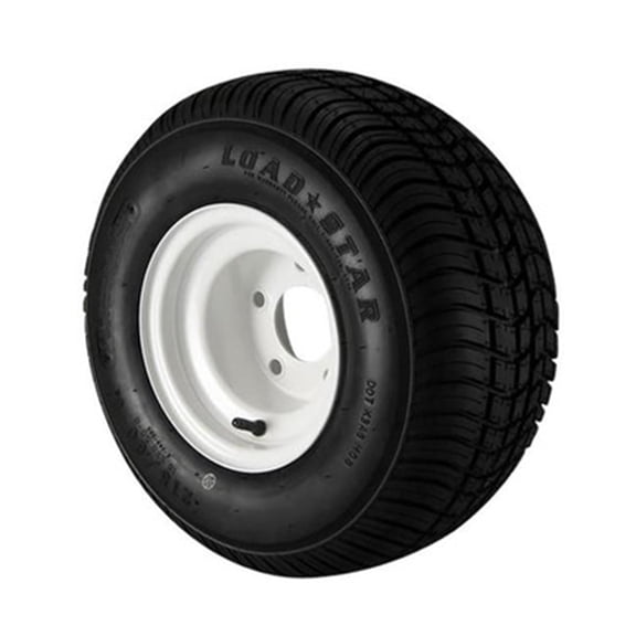 Kenda Loadstar Trailer Tire 18.5X8.5-8 Load Range C on 5/4.5 Bolt White Wheel