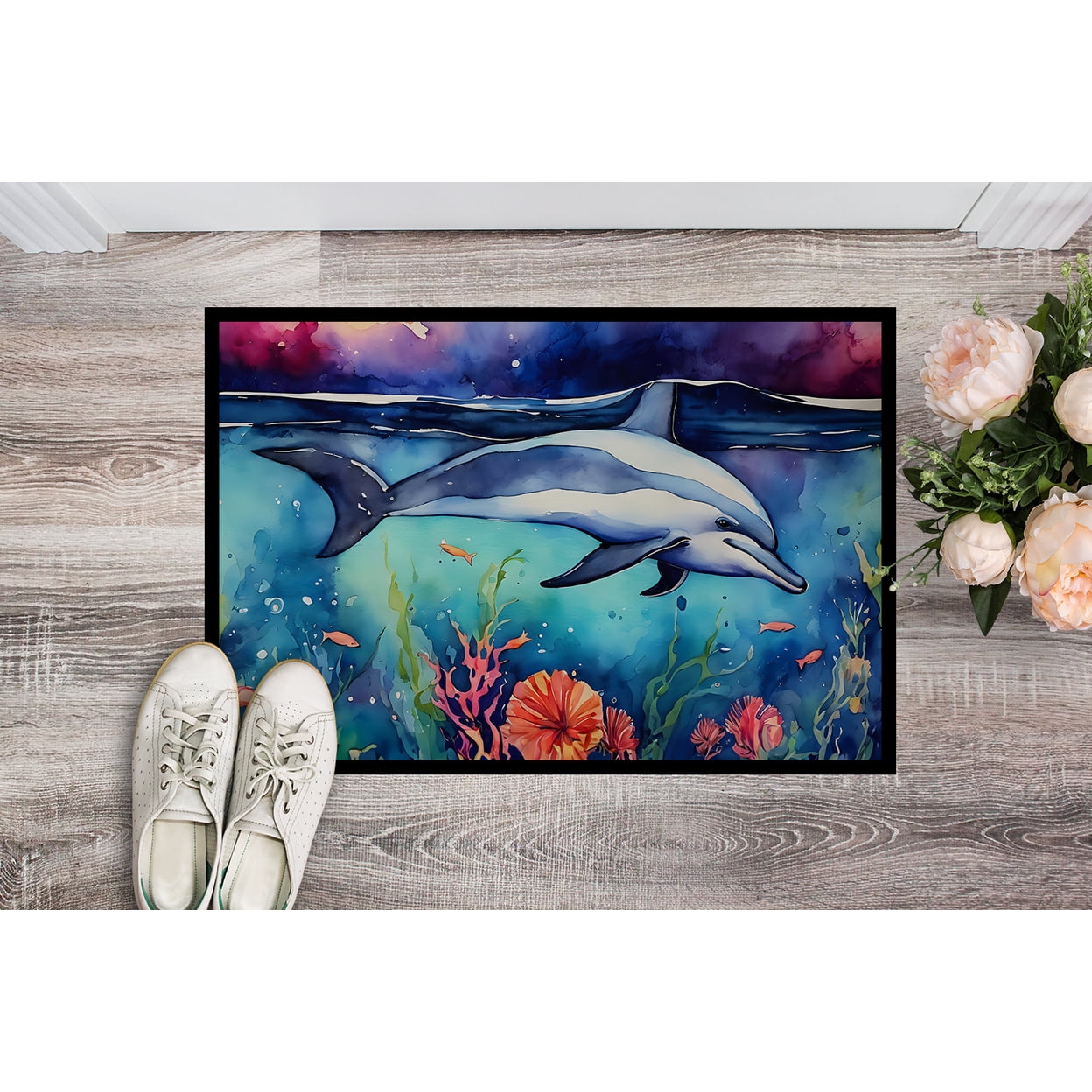 Carolines Treasures DAC2782MAT 0.15 x 18 x 27 in. Dolphin Doormat