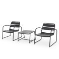thumbnail image 1 of Noble House Cowan Ensemble de Conversation Extérieur 3 Pcs en Noir Mat, 1 of 16