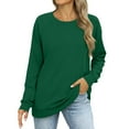 thumbnail image 6 of kytmyeq Women's Sweatshirts Trendy Crewneck Long Sleeve Shirts Color Block Pullover Tops Comfy, 6 of 6