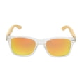 thumbnail image 3 of Root Napoleon Clear PC Gold Mirror Lens Bamboo Temples Unisex Sunglasses, 3 of 3