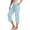 262#Sky Blue, variant on Women Capri Leggings with Pockets Yoga Pants Casual Cotton Work Summer Lounge Sky Blue L