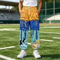 thumbnail image 5 of Hiijoy Boys Casual Sweatpants Loose Ice Cream Print Pants Fall Drawstring Pockets Pants, 5 of 6