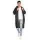 thumbnail image 4 of Impermeables reutilizables para mujer y hombre, ponchos de lluvia con capucha y cierre de botones. Negro, 4 of 9