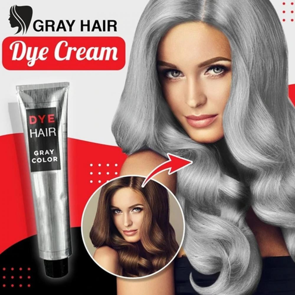 Permanent Hair Color Cream,Silver Gray Hair Dye Cream,Hairstyle Silver Hair Cream Unisex Fashion Hair DIY Gray Silver Color Cream 100ml Permanent Hair Color Cream,Silver Gray Hair Dye Cream,Hairstyle Silver Hair Cream Unisex Fashion Hair DIY Gray Silver Color Cream 100ml