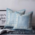 thumbnail image 2 of 16x16 Pillow Covers Set of 2, Light Blue Beach Coastal Square Throw Pillow Covers for Couch/Sofa/Living Room, Summer Nautical Starfish Shell Coral Vintage Decorative Soft Pillowcases for Couch, 2 of 7