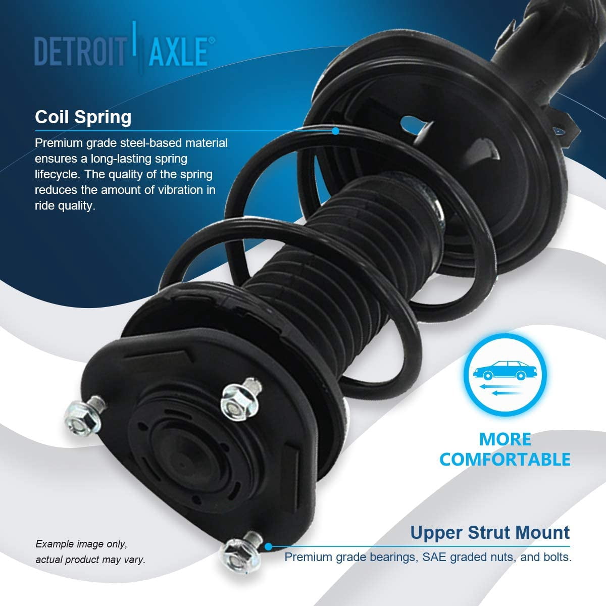 Detroit Axle - 1.8L Front 8pc Suspension Kit for 2009-2013 Toyota Corolla 2011-2013 Matrix, 2 Struts w/Coil Spring 2 Lower Control Arms 2 Lower Ball Joints 2 Sway Bars Replacement