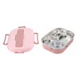 thumbnail image 1 of Hot Lunch Box Containers, Stainless Steel Lunch Box 4-Grid Portable  Box Food Storage Container Grid Lunch Box Stainless Steel Integrated, 1 of 7