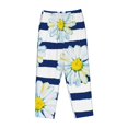 thumbnail image 4 of Balery Daisy Striped Nautical print Women's Pajama Pants,Ultra Lightweight Pjs,Lounge Pant-Medium, 4 of 9