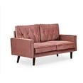 thumbnail image 5 of Uspridefurniture Feemster 57.5'' Velvet Square Arm loveseat,Pink, 5 of 5