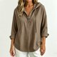 thumbnail image 5 of Neewe Women's Plain Spring Fall Cotton Hoodies Sweatshirt Long Sleeve V Neck Hooded Shirt Top Daily Outfits, 5 of 5