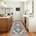 thumbnail image 1 of Boho Vintage Round Rug ft- Faux Wool Dreely Washable Area Rug Small Distressed Throw Rugs Floor Carpet for Door Mat Entryway Bedrooms Laundry (Round - ; Diameter Border ), 1 of 6