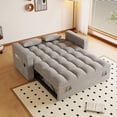 thumbnail image 6 of LITVZ 3 in 1 Convertible Sleeper Sofa, 65in Sleeper Couch with Pull Out Bed, Oversized Loveseat Futon Sofa Hide-A-Bed w/Adjustable Backrest, Storage Armrests and Laptop Table for Living Room, 6 of 10