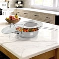 thumbnail image 5 of Oster Sangerfield 3 Piece 4 Quart Stainless Steel Saute Pan with Lid and Splatter Guard, 5 of 6